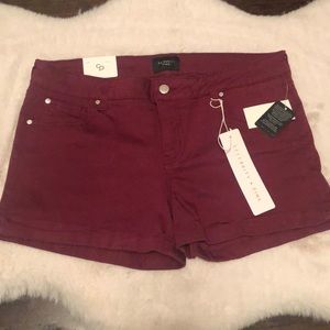 NWT Maroon Cuff Shorts